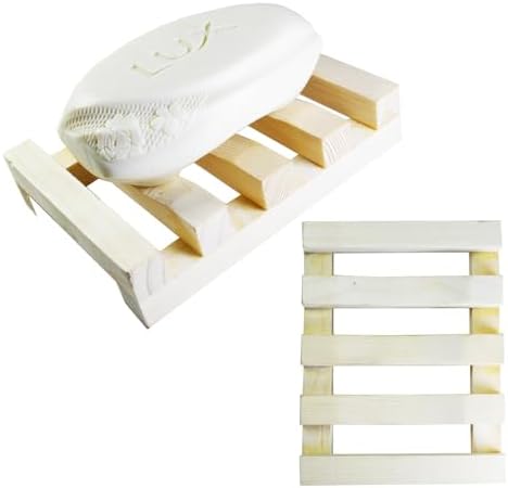 INSTUMAX Organic Wooden Soap Dish with Drainage 1