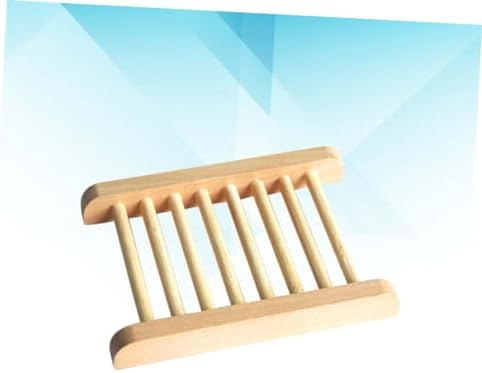 2 Pack Natural Wood Soap Tray Holder for Bathroom Kitchen