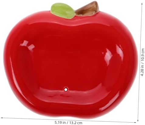 PRETYZOOM Ceramic Apple Soap Holder Modern Bathroom Drainage Dish