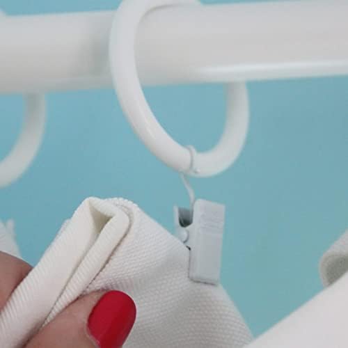 KAIY Set of 14 White Iron Clip Rings for Curtains 1