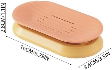 Self Draining Soap Dish with Waterfall Drain Red
