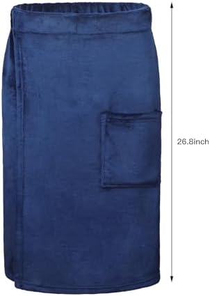 Men Boys Bath Towel with Pocket - Adjustable Elastic Band