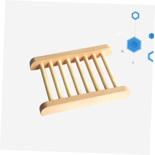 GLEAVI 2Pcs Natural Wood Soap Tray Holder for Home Bathroom Kitchen