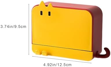Red Wall-Mounted Soap Dish with Lid