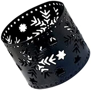 CHILDWEET Iron Snowflake Candle Holder Desk Accessory