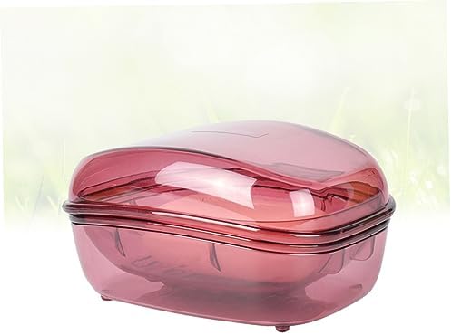 BRIGHTFUFU Plastic Soap Box with Lid Leakproof Holder