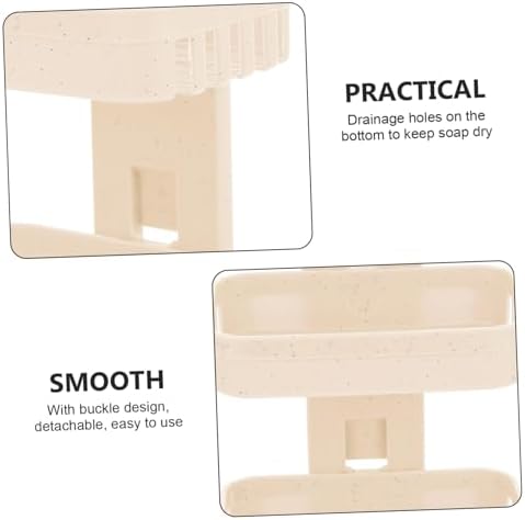 Sturdy Plastic Wall Soap Holder Double Layer 1