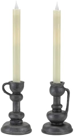 Melrose Antique Style Taper Candle Holders Set of 4