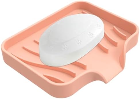 CHIUEAST Bathroom Soap Dish White with Drain