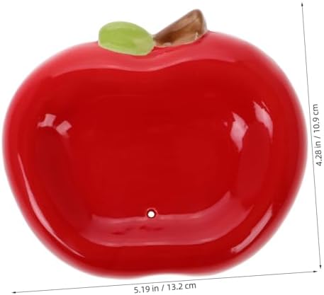 Alipis Apple Shaped Ceramic Soap Tray with Drainage Hole 1