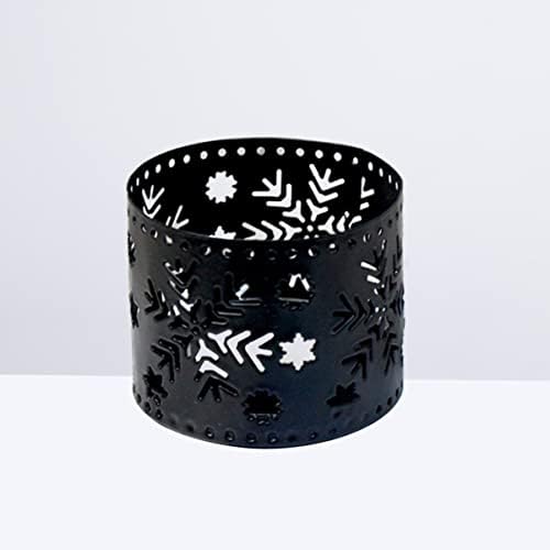 CHILDWEET Iron Snowflake Candle Holder Desk Accessory