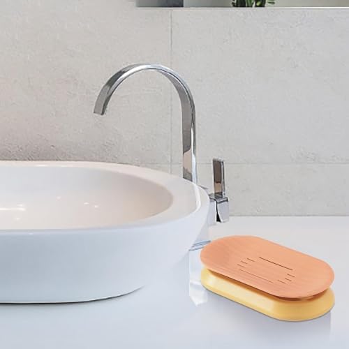 Self Draining Soap Dish with Waterfall Drain Red