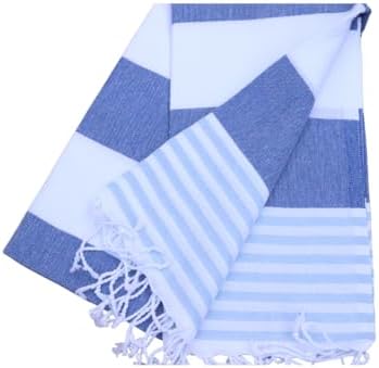 Personalized Blue Beach Towel with Monogram