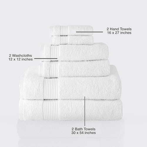 Classic Turkish Towels CTT - 6 Piece Luxury Towel Set