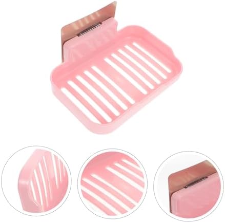 Ciieeo 2Pcs Wall-Mounted Soap Dish with Adhesive Modern Design