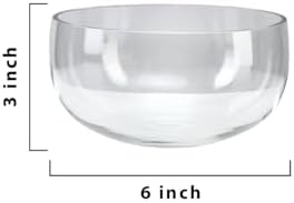 Serene Spaces Living Clear Glass Bowl 6 x 3
