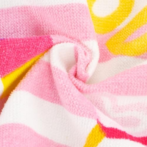 Peppa Pig Pink Striped Hooded Towel Poncho for Girls