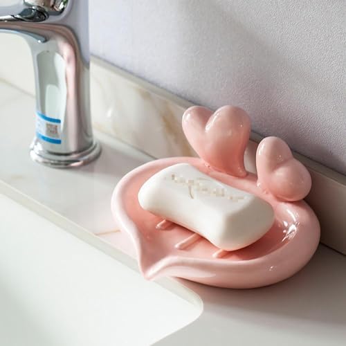 Gaolinci Heart-Shaped Soap Holder Ceramic Dish