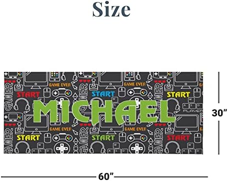 Personalized Beach Towel for Kids - Gamer Style