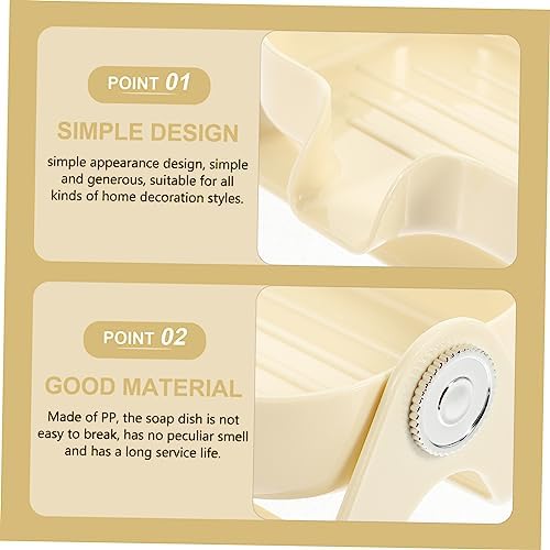 Bebemoko Self-Draining Soap Dish for Bathroom Kitchen Laundry