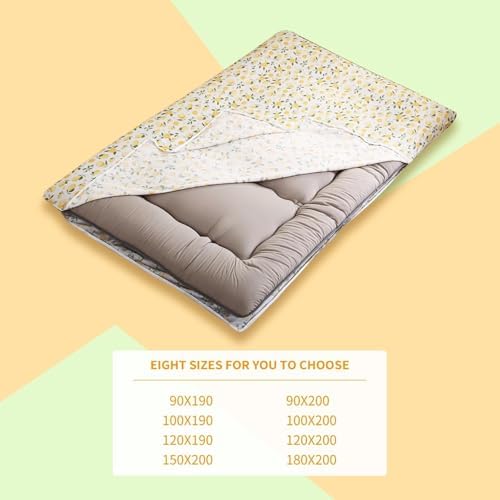 Soft Japanese Futon Mattress Cover with Zipper and Dustproof Lining