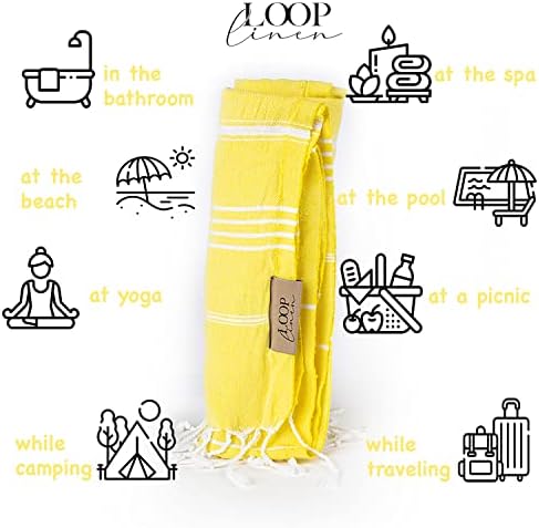 Loop Linen Turkish Beach Towel 37x71