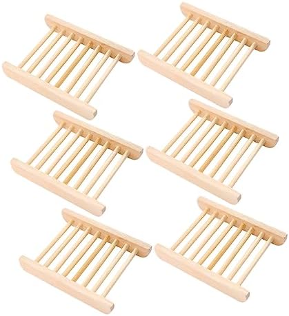 PRETYZOOM Natural Wood Soap Dish for Bathroom Kitchen 1