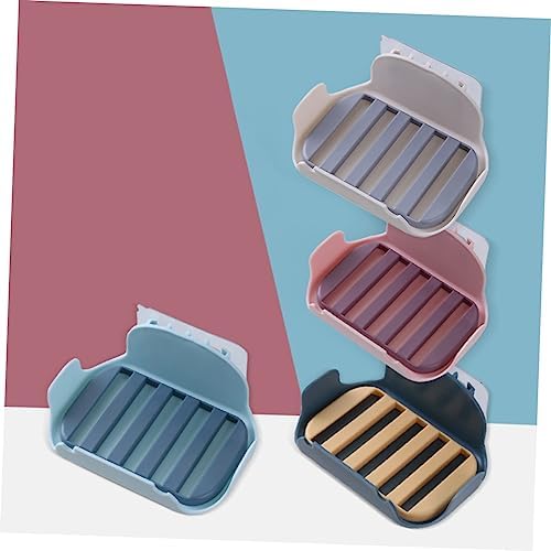 CANIGHT 2pcs Double Layer Adhesive Soap Holder