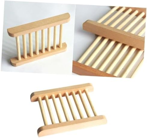 PRETYZOOM Natural Wood Soap Holder Shower Tray
