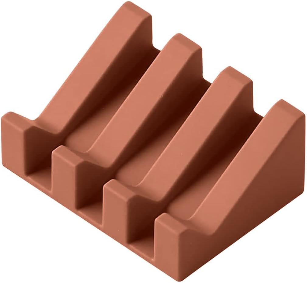 Silicone Soap Dish with Self Draining Waterfall Design