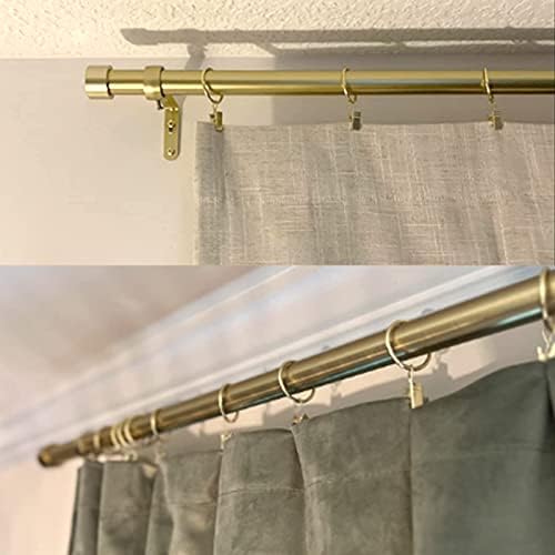 40 Pack Gold Curtain Rings with Clips Curtain Hooks