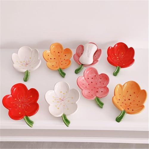 Ankah Decorative Ceramic Soap Box Butterfly Design