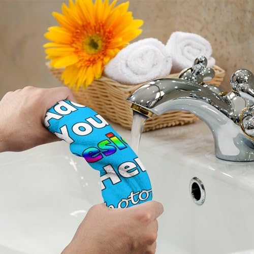 Custom Ultrafine Fiber Face Towel - Personalized Quick Dry Towel with Text and Image