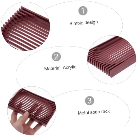 Ciieeo Acrylic Drain Soap Dish Sturdy Holder for Bathroom