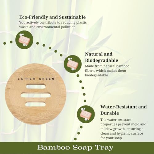 Bamboo Soap Dish Shower Steamer Holder