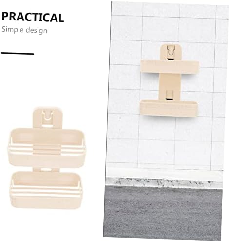 COOLHIYA 2-Tier Adhesive Wall-Mounted Soap Holder