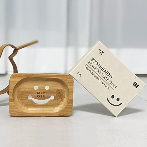 Mimosu Bamboo Soap Dish - Eco-Friendly Shampoo Holder with Drain