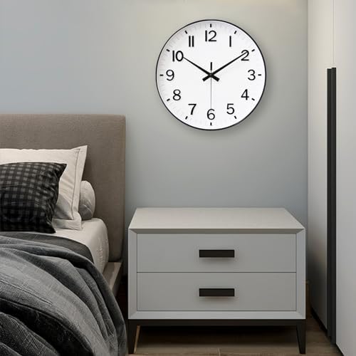 HZDHCLH 12 Inch Battery Operated Wall Clock