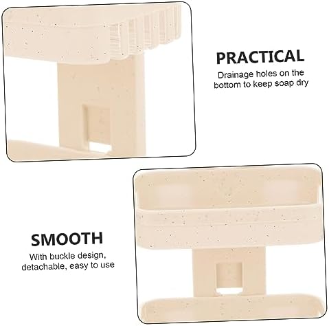 ABOOFAN 2-Layer Wall Soap Holder No Drilling Required
