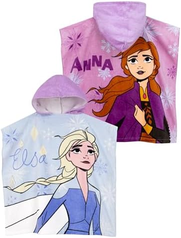 Disney Frozen Towel Poncho for Girls - Blue One Size