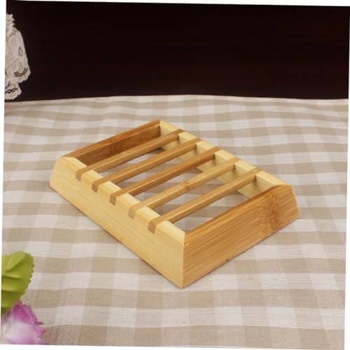 SHOWERORO Wooden Soap Box Organizer with Drainage Tray