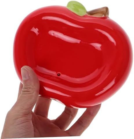 PRETYZOOM Ceramic Apple Soap Holder Modern Bathroom Drainage Dish