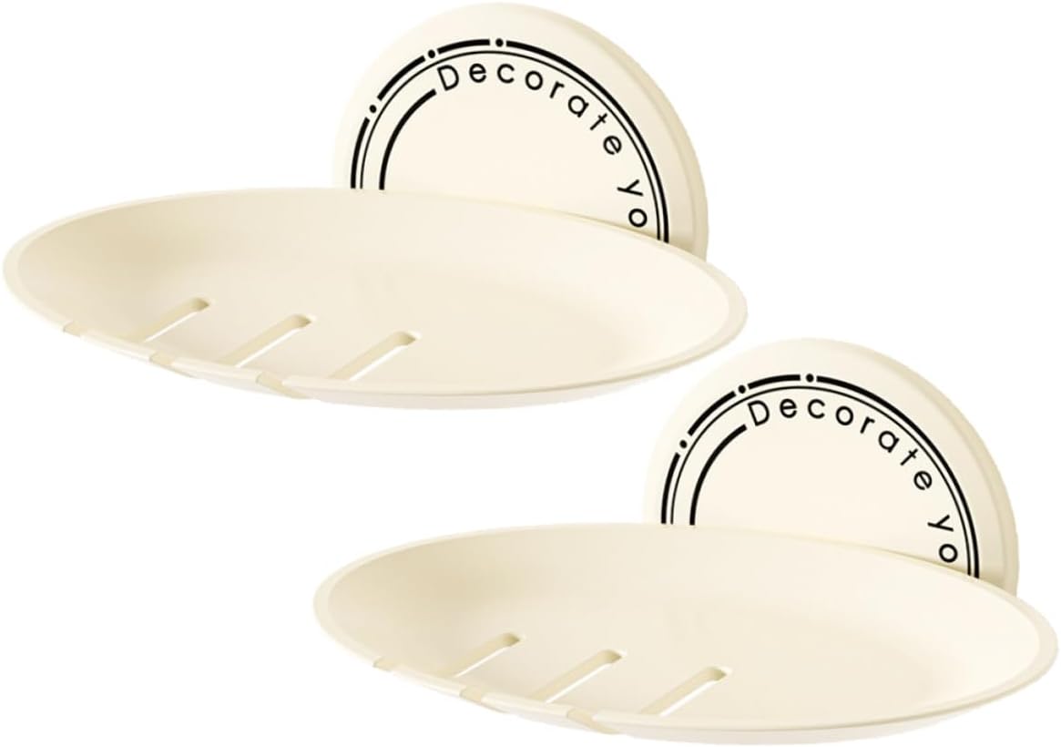 PRETYZOOM Adhesive Wall Mount Soap Dish for Bar Soap