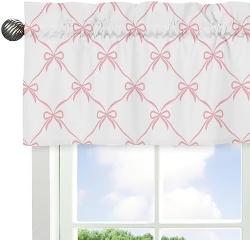 Sweet Jojo Designs Pink Bow Valance for Kids Room
