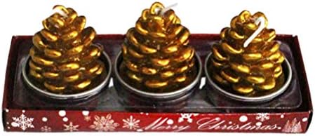 Amosfun 3 Pcs Christmas Candles Decorative Ornaments