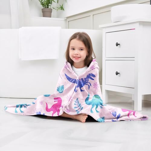 Ritiga Dinosaur Girls Beach Towel with Hoodie