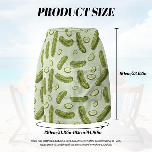 Plus Size Towel Wrap for Men with Pocket