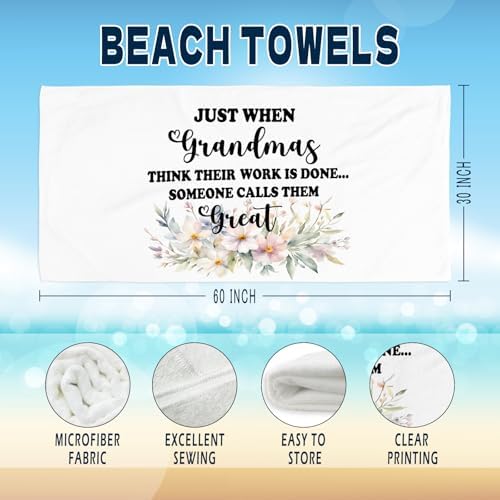 Great Grandma Gifts Beach Towel 60x30 Inches