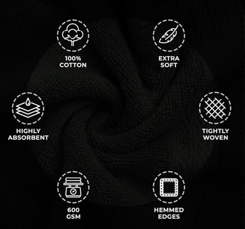 Avalon Towels Luxury 8-Piece Set Black