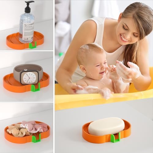 Eewudwok Silicone Self Draining Soap Dish 2pcs